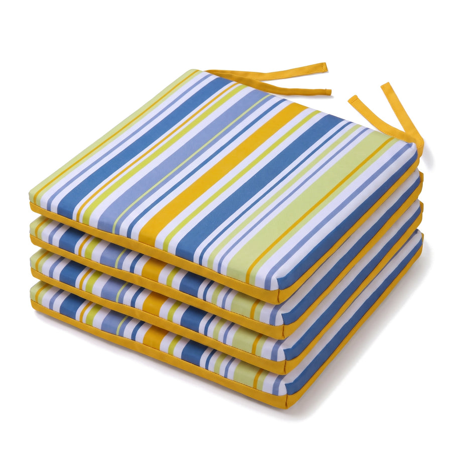 Set of 4 35x35 chair pads Sunny Stripes Pattern