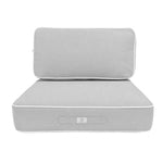 Premium Cushion Set 60x60 Light Grey - Thick 12cm & Piped Finish