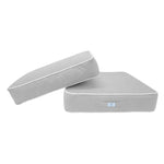 Premium Cushion Set 50x50 Light Grey - Thick 12cm & Piped Finish
