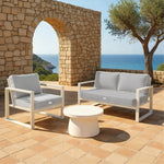 Premium Cushion Set 50x50 Light Grey - Thick 12cm & Piped Finish