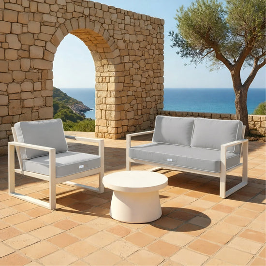 Premium Cushion Set 50x50 Light Grey - Thick 12cm & Piped Finish