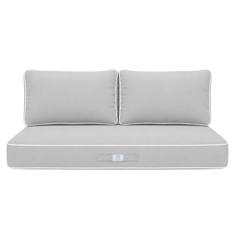 Premium kussenset 100x50 Lichtgrijs, afneembare hoes