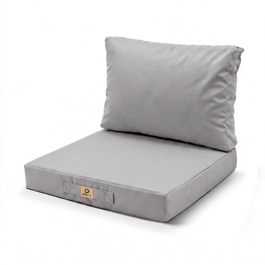 Tuinlounge kussenset 60x60 Kiezelgrijs, afneembare hoes