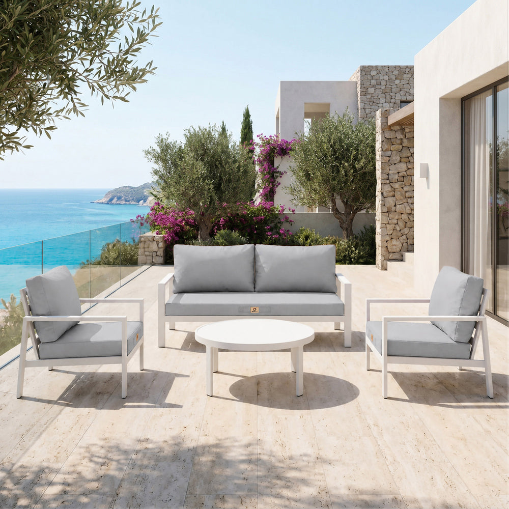 Conjunto de Almofadas para Sala de Jardim 60x60 Cinzento Seixo, certificado OEKO-TEX