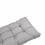 Conjunto de Almofadas Acolchoadas 60x60 Cinzento Seixo - Espesso 15cm & Macio (Assento + Encosto)