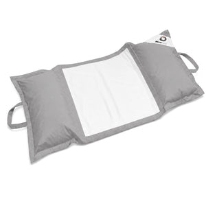 XXL-Schwimmsitzsack für den Pool 170x90 Kieselgrau - Hängematten-Perlenmatte (Erwachsenenkomfort)
