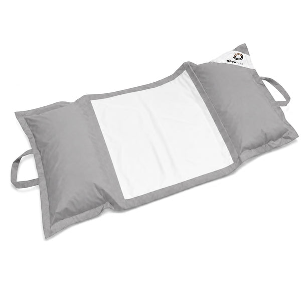 Pouf Flottant Piscine XXL 170x90 Gris Galet - Matelas Hamac à Billes (Confort Adulte)