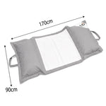 Pouf Flottant Piscine XXL 170x90 Gris Galet - Matelas Hamac à Billes (Confort Adulte)