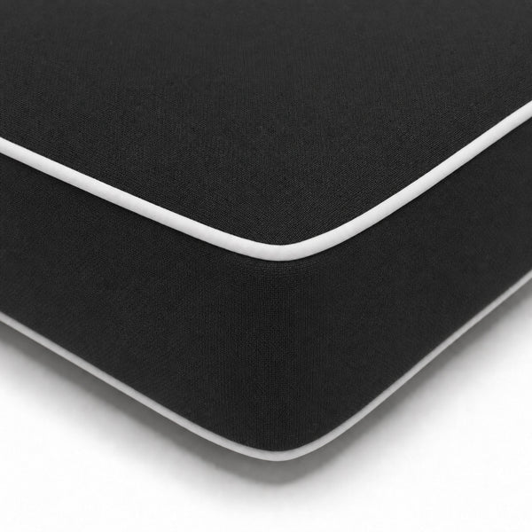 Matelas Transat Premium 190x60 Gris Foncé - Épais 10cm & Têtière (Déhoussable)