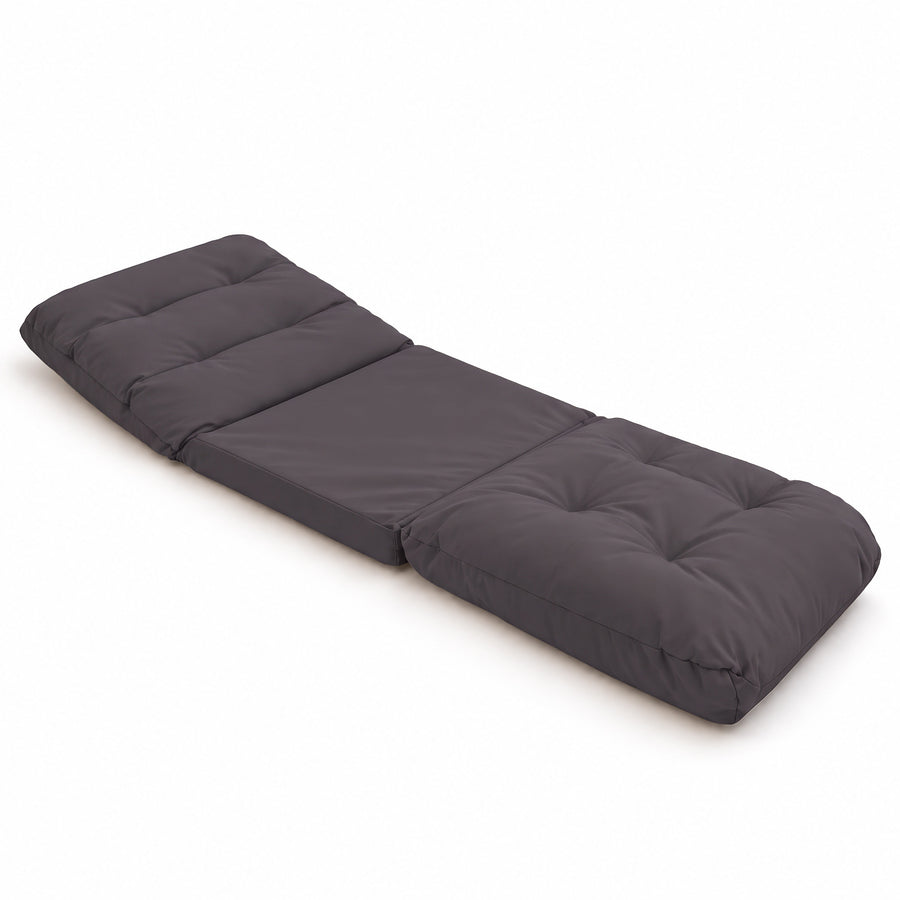 Wandelbarer Bodensessel Dunkelgrau - 3-in-1 (Bett 210x60) & Verstellbare Rückenlehne