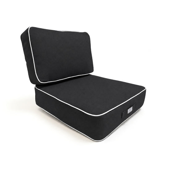 Premium Cushion Set 50x50 Dark Grey - Thick 12cm & Piped Finish