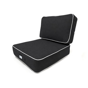 Conjunto de Almofadas Premium 50x50 Cinzento Escuro - Espesso 12cm & Acabamento com Debrum