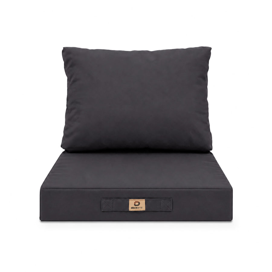 Gartenlounge-Kissen-Set 60x70 Carbongrau, für drinnen und draußen