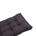Conjunto de Almofadas Acolchoadas 60x60 Cinzento Carbono - Espesso 15cm & Macio (Assento + Encosto)