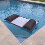 Pouf Flottant Piscine XXL 170x90 Gris Carbone - Matelas Hamac à Billes (Confort Adulte)
