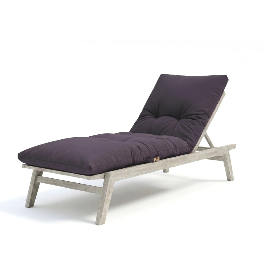 Colchão para Espreguiçadeira 185x55 Cinzento Carbono, tecido de poliéster