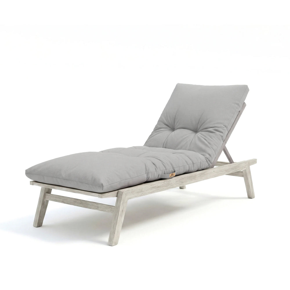 Matelas Bain de Soleil 185x60 Gris Galet, tissu polyester