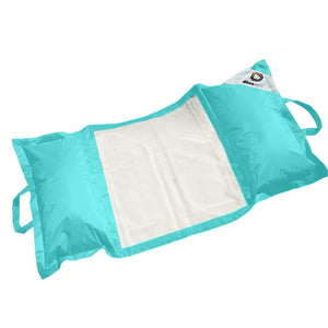 Pouf Flottant Piscine XXL 170x90 Bleu Caraïbes - Matelas Hamac à Billes (Confort Adulte)