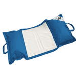 Pouf flottant piscine XXL bleu pétrole avec matelas hamac à billes pour adulte, extérieur, confortable et résistant à l'eau.