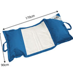 Pouf flottant piscine XXL 170x90 cm en bleu pétrole, matelas hamac à billes pour adulte, extérieur, confortable.