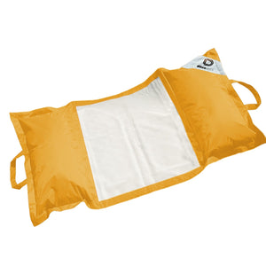 Pouf Flottant Piscine XXL 170x90 Jaune Miel - Matelas Hamac à Billes (Confort Adulte)