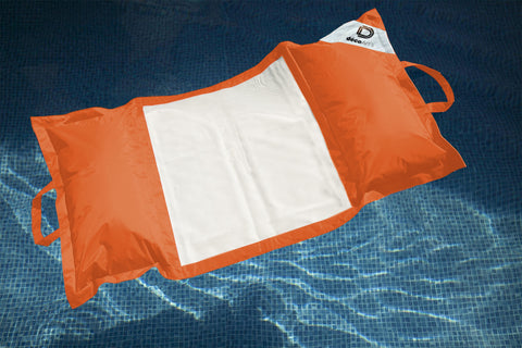 Hamaca de piscina de poliéster 170x90 cm Naranja