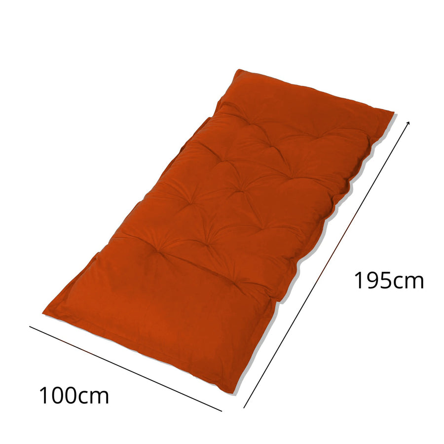Matelas de Sol XXL 195x100 Terracotta, tissu déperlant