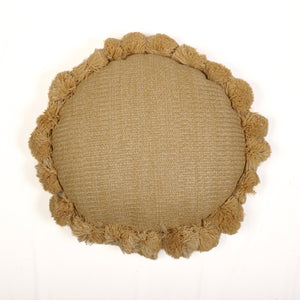Zonnekussen in raffia look 50x15 cm - Déco Bohème (Gevuld en duurzaam)