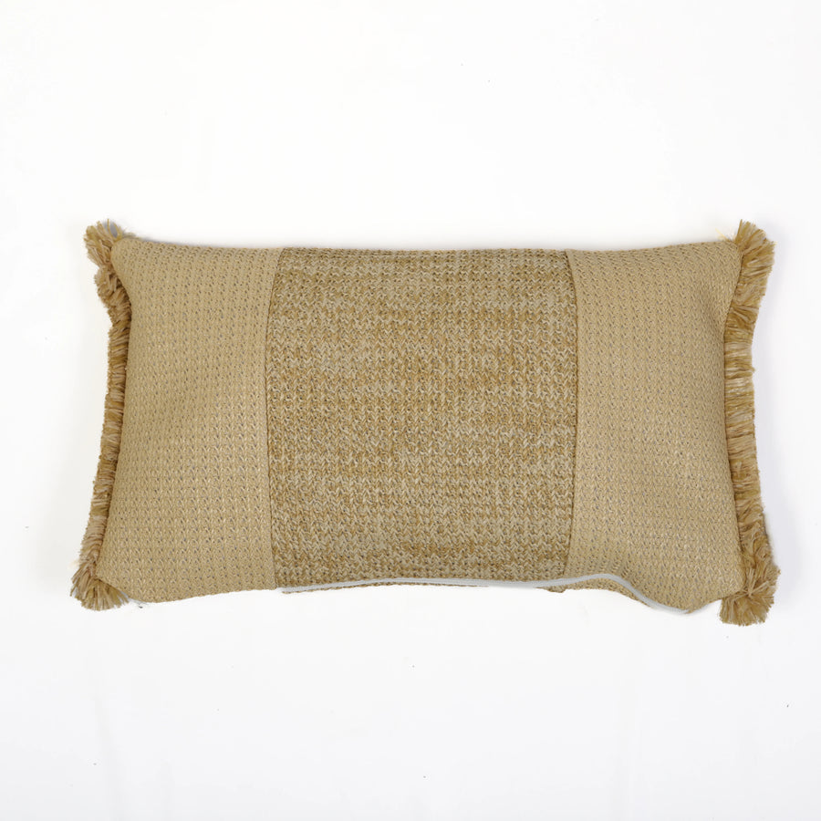 Housse de Coussin Effet Raphia À Bande 30x50, Stoff in Bastoptik