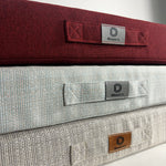 Ensemble Coussins Salon Jardin 50x50 Rouge Bordeaux - autre angle