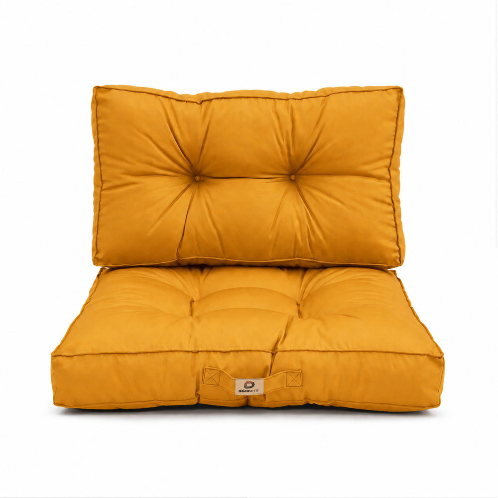 Gepolstertes Kissen-Set 60x60 Gelb, OEKO-TEX-zertifiziert