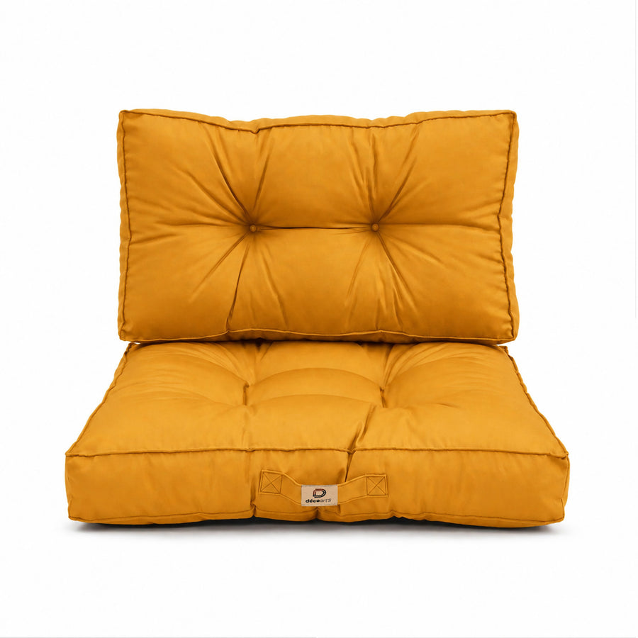 Tufted Cushion Set 60x60 Yellow, OEKO-TEX certified