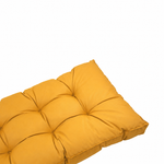 Tufted Cushion Set 50x50 Yellow - Thick 15cm & Plush (Seat + Backrest)