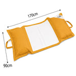 Pouf Flottant Piscine XXL 170x90 Jaune Miel - Matelas Hamac à Billes (Confort Adulte)