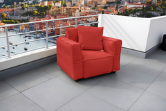 Canapé salon de jardin modulable 90x75x65cm Terracotta