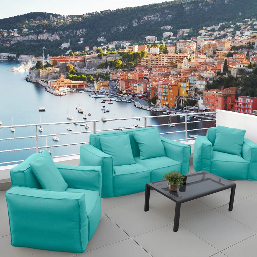 Modulaire tuinfauteuil 90x75 Caribisch Blauw – foto 4