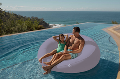 XXL Floating Bean Bag for Pool 140x120x60 cm Pebble Gray
