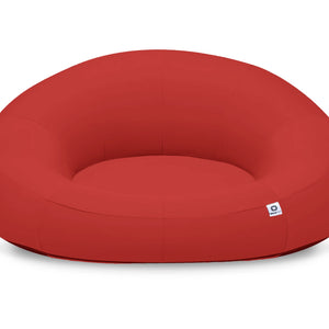 Fauteuil Flottant Piscine XXL 140x120 Rouge - Tissu Olefin (Pompe Incluse)
