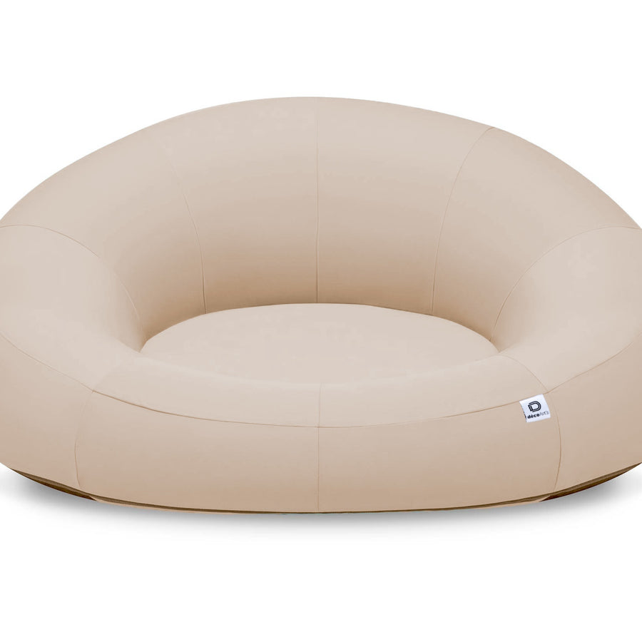 XXL drijvende zwembadfauteuil 140x120 Beige, olefine stof