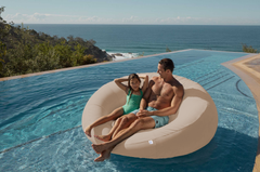 XXL Floating Bean Bag for Pool 140x120x60 cm Beige