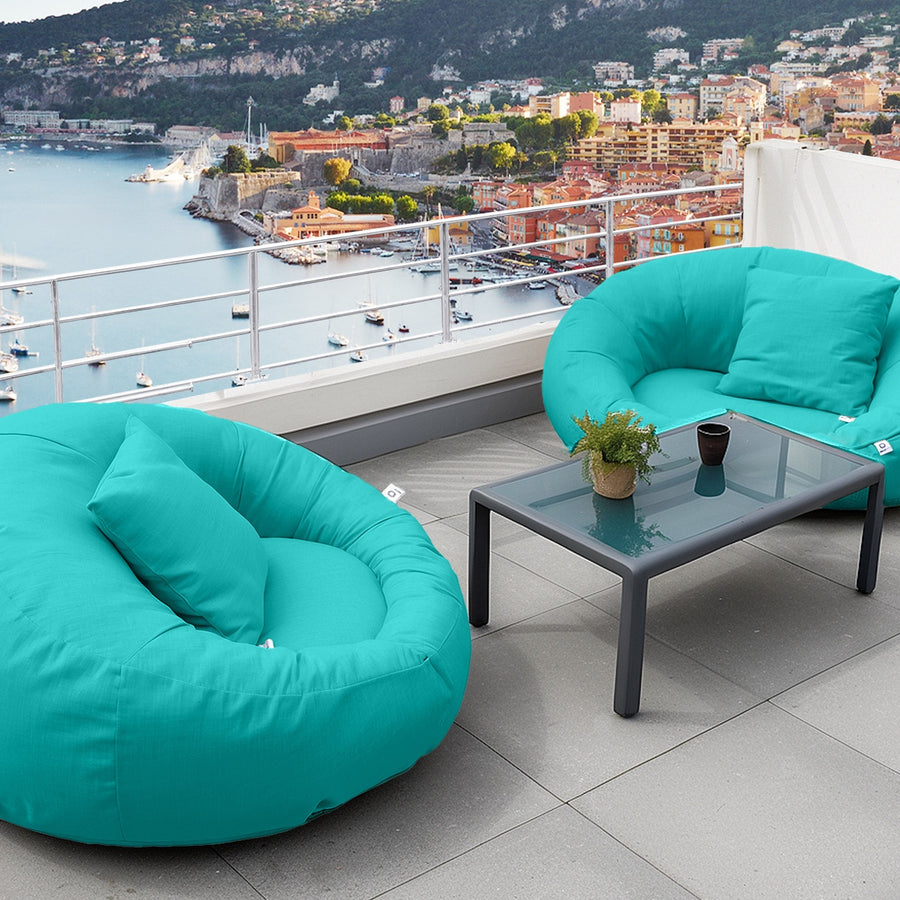 XXL Floating Pool Armchair 140x120 Caribbean Blue, for outdoor and poolside use