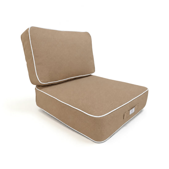 Premium Cushion Set 60x60 Mocha - Thick 12cm & Piped Finish