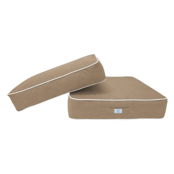 Premium Cushion Set 60x60 Mocha - Thick 12cm & Piped Finish