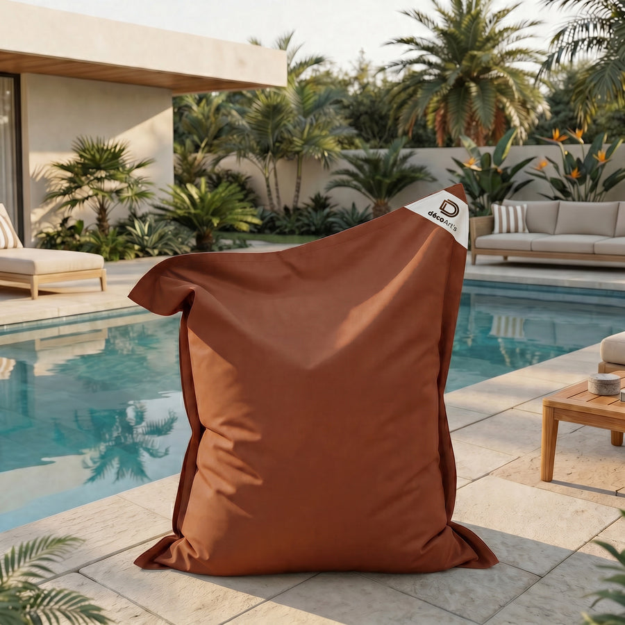 Housse de Pouf Géant XXL 180x140 Terracotta – photo 7