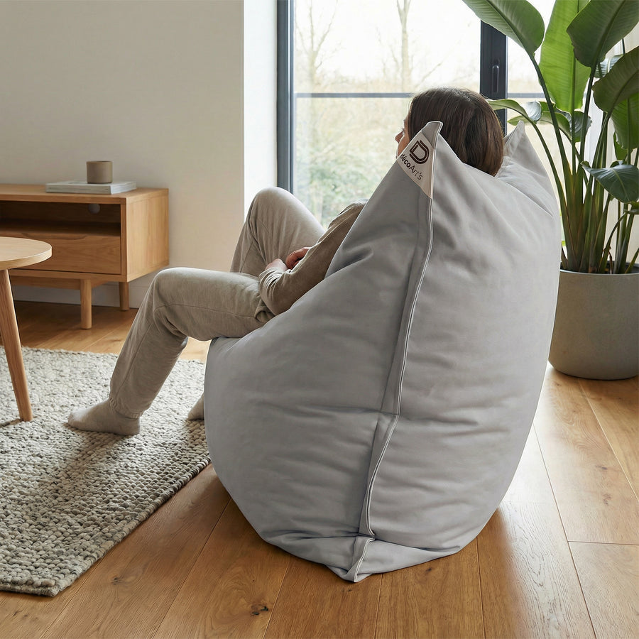 Giant XXL Bean Bag 180x140 Pebble Grey, waterproof