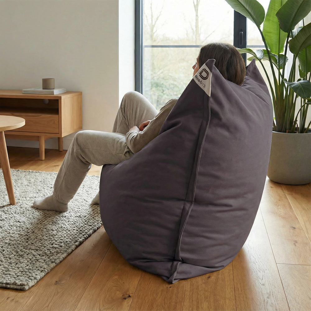 Giant XXL Bean Bag 180x140 Carbon Grey, UV-resistant fabric