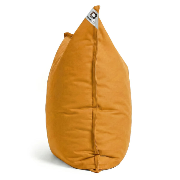 Pouf jaune miel 180x140 cm - déhoussable, imperméable