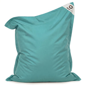 Pouf Géant XXL 180x140 Bleu Caraïbes - Waterproof & Déhoussable (Mousse)