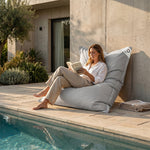 Housse de Pouf Géant XXL 180x140 Gris Galet - vue principale