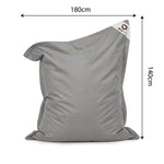 Giant Floating Bean Bag 180x140 Pebble Grey - Pool & XXL (Beads)